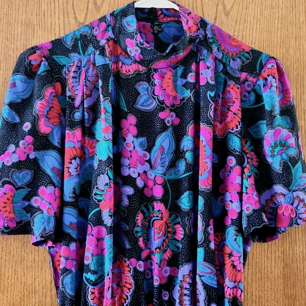 Vintage Misses handmade dress - appr Size 10